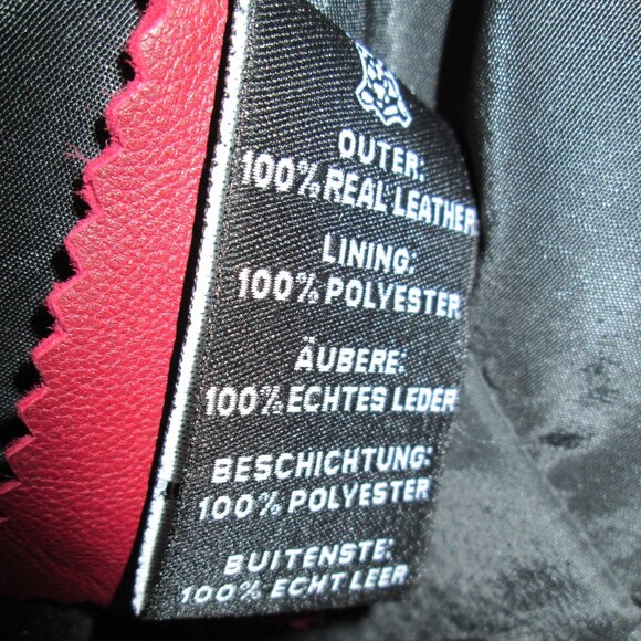 Womens Three Button Burgundy NEW Leather Blazer Sz M - Picture 9 of 10